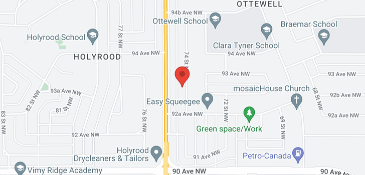 map of 9254 74 ST NW